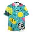 thumbnail image 1 of 90s Shirt 80s Shirts for Men 80s 90s Disco Retro Casual Button-Down Shirts 80s Mens Clothing Holiday Funny Nightclub Tee Shirt, 1 of 4