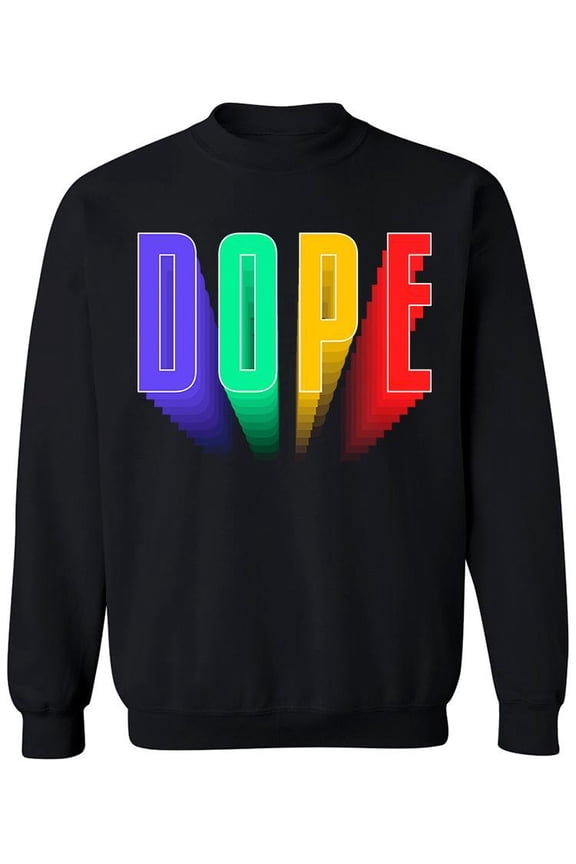 90s Style Dope Sweatshirt Men -Image by Shutterstock, Male 4X-Large