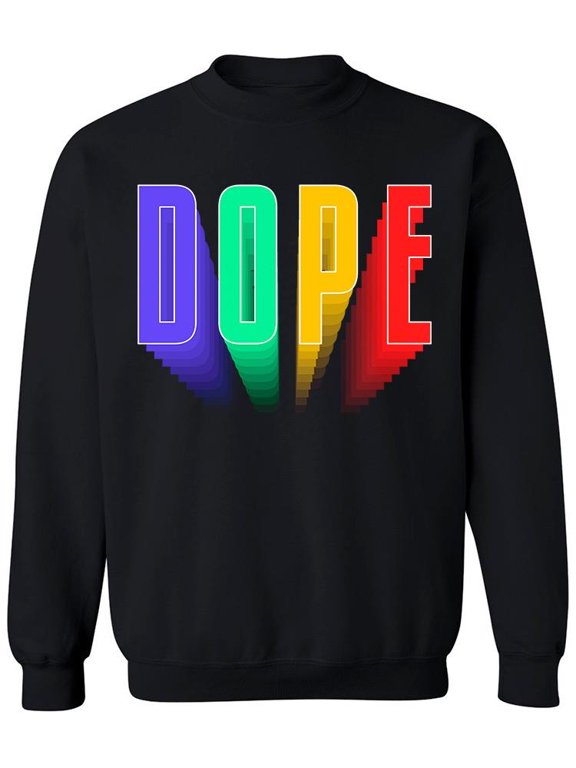 90s Style Dope Sweatshirt Men -Image by Shutterstock, Male Medium