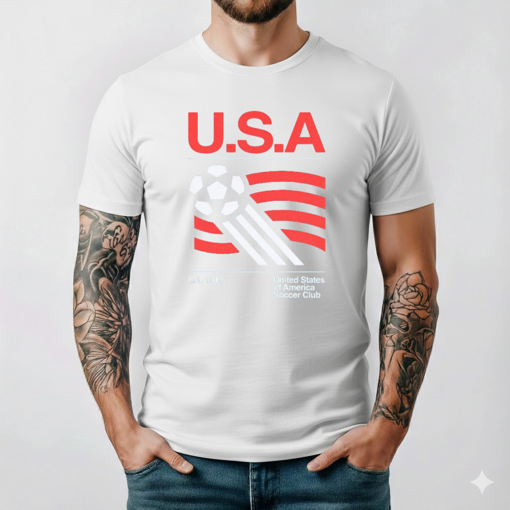 90s United States Soccer Shirt Retro USA Team Graphic Tee Apparel for 90s United States Soccer Shirt Retro USA Team Graphic Tee Apparel for