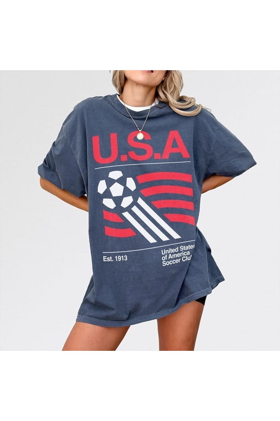 90s United States Soccer Shirt, Retro USA Team Graphic Tee