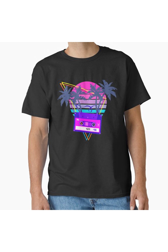 90s Vaporwave Cassette Tape Retro Outrun Synthwave Aesthetic - Best Gift G209 Unisex T-Shirt, Up to Size 5XL
