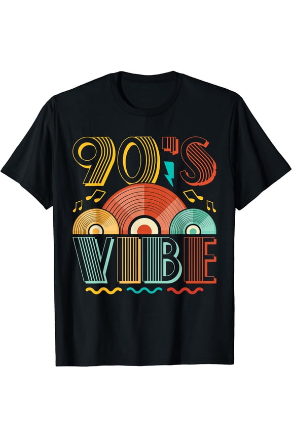 90s Vibe CD 90s Music 1990s Generation Retro Nineties T-Shirt Black Small