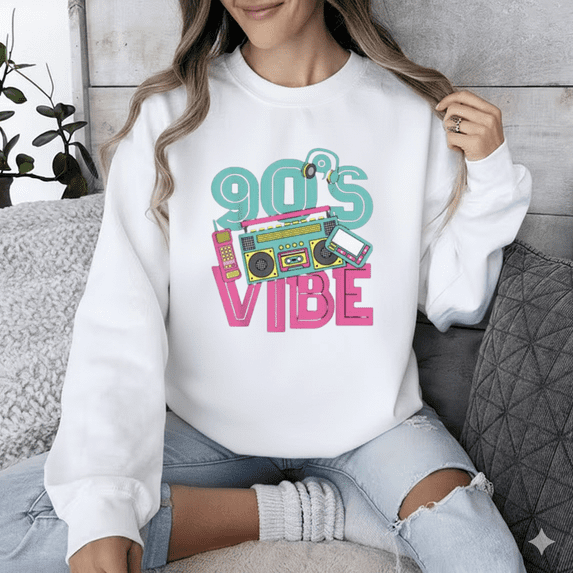 90s Vibe Retro Pop Culture Lettering Fun Colorful Art C216 Sweatshirt up to size 5XL