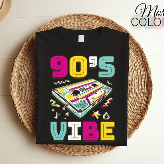 90s Vibe T-Shirt, 1990 Party Costume, 90s Shirt, 90 Music Party Apparel, 90s Theme Party TShirt, 90s Clothing, Throwback 90s Gifts Shirt,