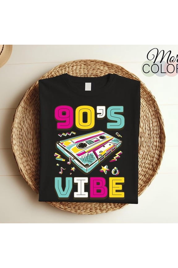 90s Vibe T-Shirt, 1990 Party Costume, 90s Shirt, 90 Music Party Apparel, 90s Theme Party TShirt, 90s Clothing, Throwback 90s Gifts Shirt,