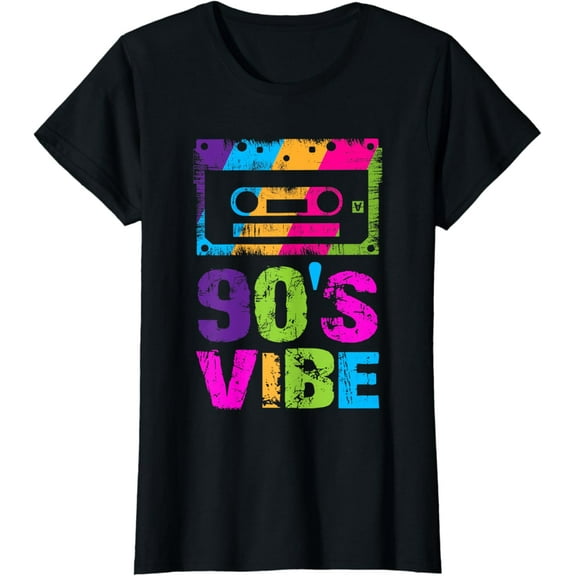 90s Vibe Vintage 1990s Music 90s Costume Party Nineties T-Shirt mens t shirt，black，women，funny，misfits，men，journey