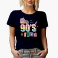 thumbnail image 1 of 90s Vibes & Retro Roller Skaters Art Merch Gift, Navy Blue T-Shirt, Large, 1 of 5