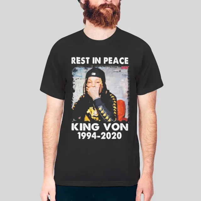 90s Vintage Rest In Peace King Von Tshirts