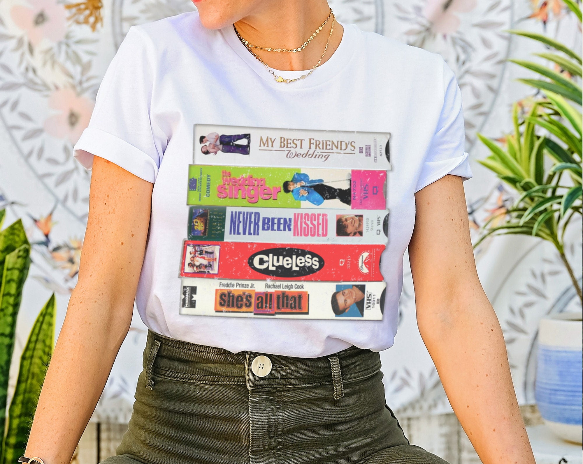 90s and 00s VHS Classic Movie Stack, Vibe Graphic Tee, Unisex Retro ...