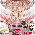 thumbnail image 1 of 90th Birthday Decoration Rose Gold, 90 Party Supplies Decoration, 90th Sash, 90 Cake Topper, 90th Photo Props, confetti Balloons, Curtain, 1 of 3