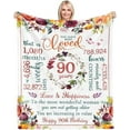 thumbnail image 1 of 90th Birthday Gifts for Women,Gifts for 90 Year Old Woman,90th Birthday Gift Ideas,mom Birthday Gifts,Happy 90th Birthday Decorations for Her Wife Sister,Best Friend Birthday Gifts,Soft Throw Blanket, 1 of 5