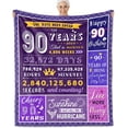 thumbnail image 1 of 90th Birthday Gifts for Women Happy 90th Birthday Decorations for Women Best Gifts for 90 Year Old Woman 90th Birthday Gift Ideas Gifts for Mom Grandma Throw Blanket 60x50 Inch, 1 of 6