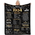 thumbnail image 1 of 90th Birthday Gifts for Women Men - Back in 1934-90 Year Old Birthday Gifts for Men 90th Birthday Ideas 90th Birthday Decorations for Men Throw Blanket 50x60, 1 of 6