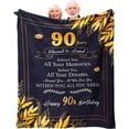 thumbnail image 1 of 90th Birthday Gifts for Women or Men, Best Gifts for 90 Year Old Woman, Happy 90th Birthday Party Decorations, 90th Birthday Gift Ideas, 1933 90 Birthday Gifts Throw Blanket 60 x 50 inch, 1 of 6