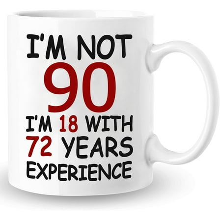90th Birthday Gifts for Women Men, Gifts for 90 Year Old Women Men, 90 Year Old Birthday Gifts for Women Men, 1934 Birthday Gifts Coffee Mug for Grandma, Grandpa, 11oz