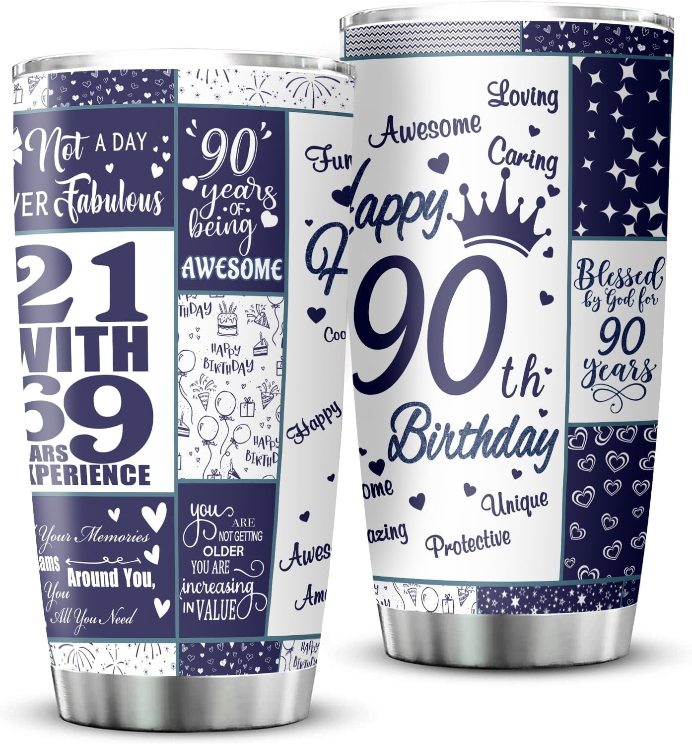 90th Birthday Gifts for Women Men Vintage 1933 Tumblers 90 Year Old Birthday  Supplies Vintage 1933 Back in 1933 Old Time Information Stainless Steel  Vacuum Insulated Tumblers 20 oz - Walmart.com