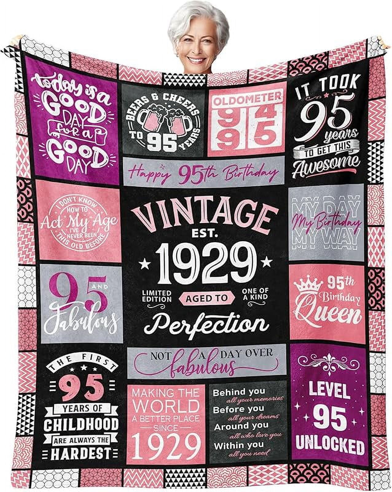 90th Birthday Gifts for Women Throw Blanket , 90 Year Old Birthday