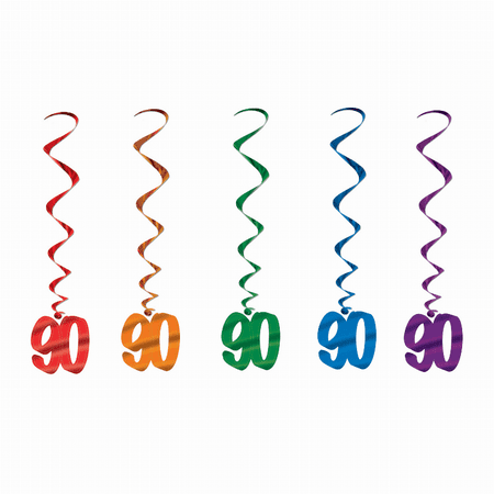 Partypro 57551-90 90 Whirls Assorted Colors