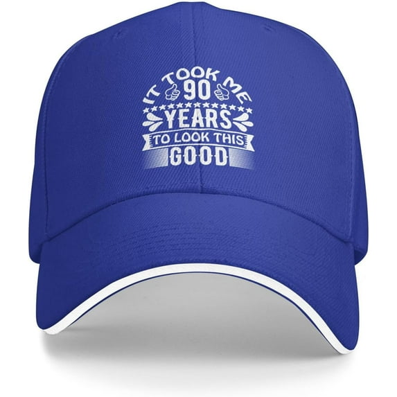 90th Birthday Hat Gift for Women Men 90 Year Old Cap for Grandma Grandpa It Took 90 Years to Look This Good Hat Black