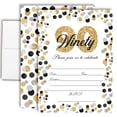 thumbnail image 1 of 90th Birthday Party Invitations – Gold & Silver Confetti Design, Fill-In Cards with Envelopes, 5x7 Size, Set of 20, 1 of 9