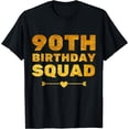 thumbnail image 1 of 90th Birthday Squad Party B-Day Men Women Her Born In 1931 T-Shirt Black Small, 1 of 4