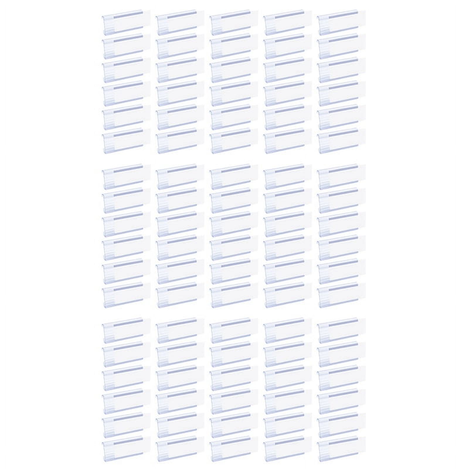 90x Wire Shelf Label Holders, 90 Pack Plastic Wire Shelf Label Clips