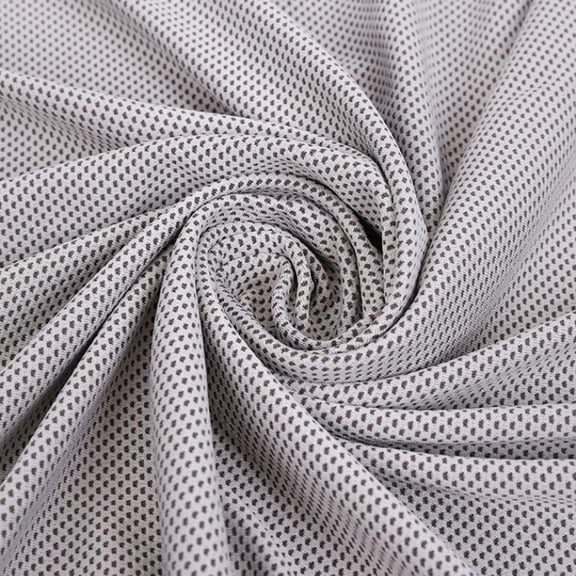 90x160cm Cold Sense Fabric by the Yard - Breathable Polyester DIY Craft Material for Patchwork, Clothing, and Summer Sports Goods (Grey)
