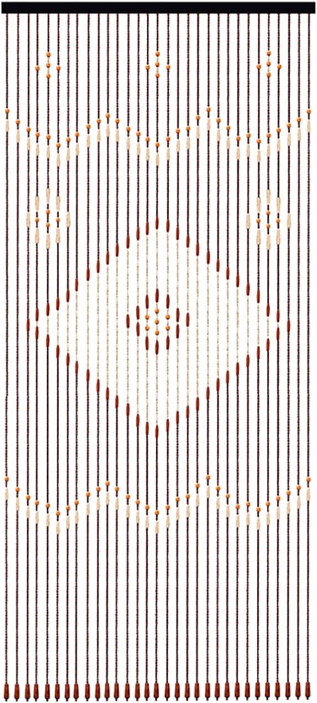 90x208cm 31 Line Retro Wooden Bead Curtain Blinds Door Curtain for Porch Bedroom Living Room Bathroom Curtain Front Door Decor Curtains Home Decor