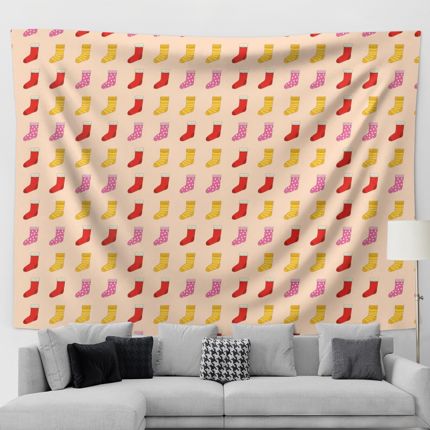 90x70 Inch Rectangle Wall Tapestry for Indoor & Outdoor, Living Room ...