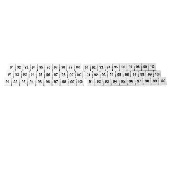 91,100 Terminal Block Markers, 100pcs Nylon for Easy Wiring Organization, UK10N Compatible