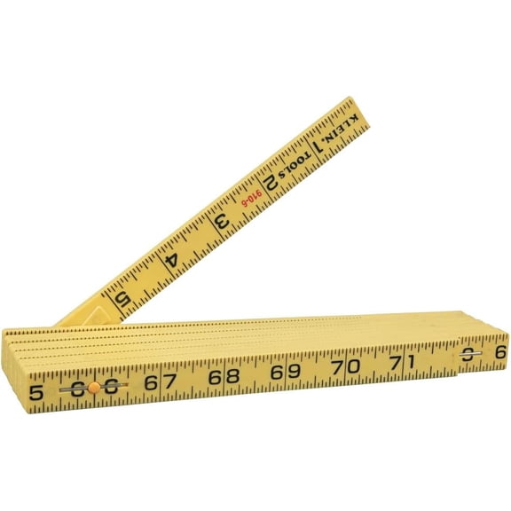 910-6 Folding Ruler 6-Foot, Durable Fiberglass, Inside Reading