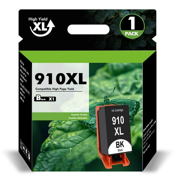 910 910XL Ink Cartridges Compatible for HP 910XL 910 1 Pack Black for OfficeJet Pro 8020 8025 8028 8035 8010 8022 8015 8018 Printer Compatible for HP 910 Ink Cartridge