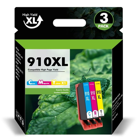 910 910XL Ink Cartridges Compatible for HP 910XL 910 3 Pack for OfficeJet Pro 8020 8025 8028 8035 8010 8022 8015 8018 Printer (Cyan, Magenta, Yellow)