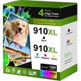 thumbnail image 1 of 910 Ink 910XL 910 Ink Cartridges Combo Pack for Ink 910 XL Compatible with OfficeJet Pro 8020 8025 8028 8035 8030 8010 8015 8018 8022 Printer (1 Black, 1 Cyan, 1 Magenta, 1 Yellow, 4 Pack), 1 of 9