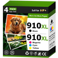 thumbnail image 1 of 910 Ink Compatible for HP 910 Ink Cartridge for 910 HP Ink (4-Pack, Black Cyan Magenta Yellow), 1 of 8