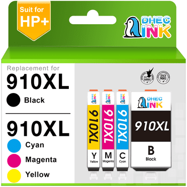 910 Ink Compatible for HP 910 Ink Cartridge for 910 HP Ink 910 XL HP Printer Ink (Black Cyan Magenta Yellow)