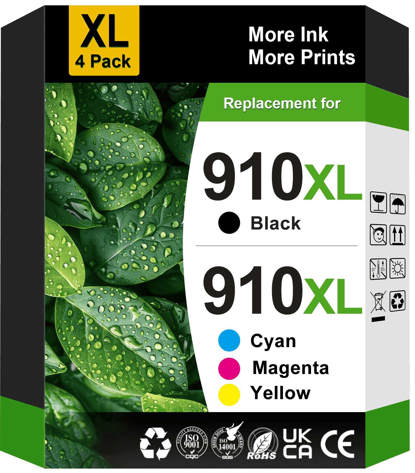 910 Ink Compatible for HP 910 Ink Cartridge for 910 HP Ink 910 XL HP Printer Ink (Black Cyan Magenta Yellow)