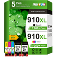 thumbnail image 1 of 910 Ink Cartridge Compatible for 910 HP Ink for HP 910 Ink Cartridges Combo Pack for OfficeJet 8022e Pro 8020 8025e Printers (5 Pack), 1 of 6