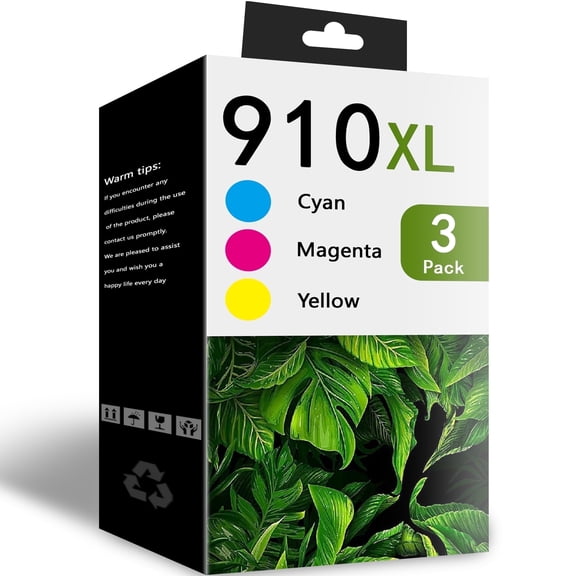 910XL Ink Cartridge (Cyan/Magenta/Yellow) 3 Pack Compatible for 910 ink cartridge Ink Cartridge 910 OfficeJet 8022e 8020e 8024e 8025e 8028e 8035e Printer