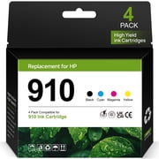 910 Ink for HP 910 Ink Cartridges Combo Pack 4-pack Compatible for 910 XL HP Printer Ink HP OfficeJet 8010 Ink Series