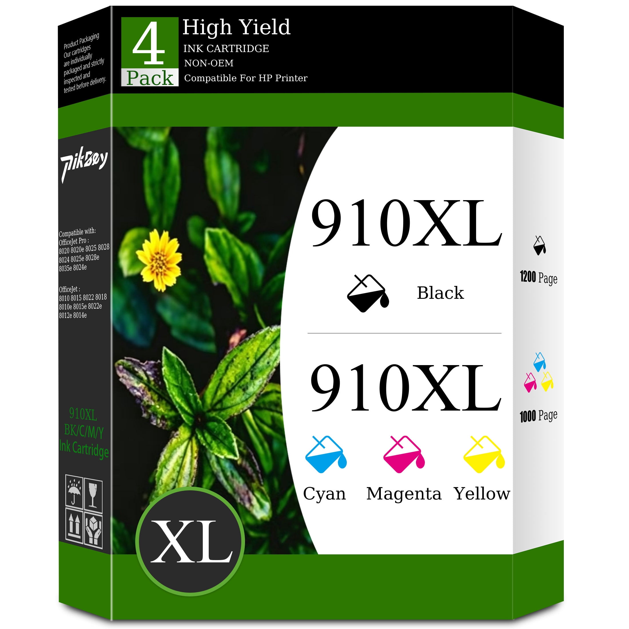 910 XL 910XL Ink Cartridges Combo Pack Compatible for HP910XL 910 Ink ...