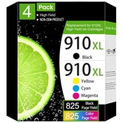 910 XL Ink Compatible for 910 910XL Ink Cartridges Combo Pack Work for OfficeJet Pro 8020 8028 8035 8025 OfficeJet 8022 8010 8015 8018 Printer ( Black,Cyan,Magenta,Yellow)