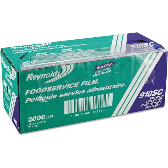 910SC 2000' Length x 12" Width, PVC Slide Cut Food Wrap Film