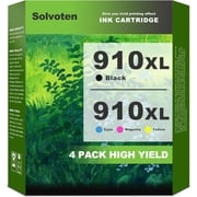 910XL 910 XL Ink Cartridge High Yield Compatible with 8025 8020 8035 8028 8022 8010 8015 8018 Printer4-Pack, Black Cyan Magenta Yellow