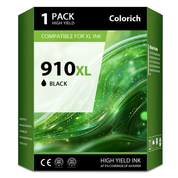 910XL Black Ink Cartridge 1-Pack Compatible for HP 910 910XL Officejet Pro 8012 8013 8015 8022 8025 8028 8035 8012e 8015e 8022e 8025e 8028e 8034e 8035e Printer