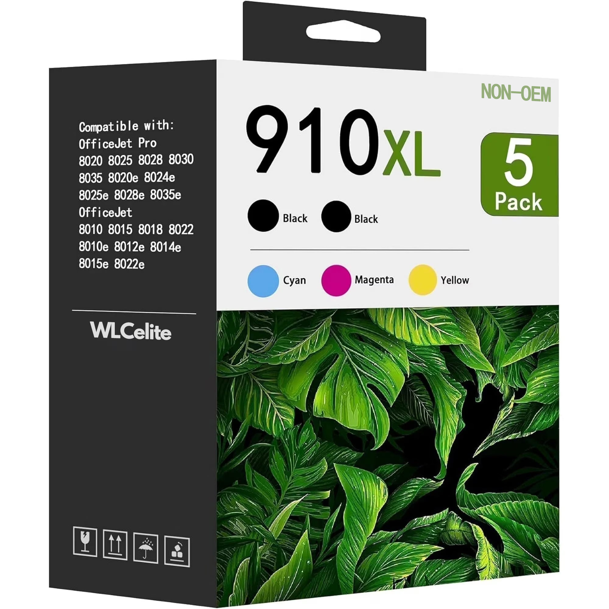 Free Shipping! WLCelite 910XL Ink Cartridges Combo Pack 5 Black Cyan ...