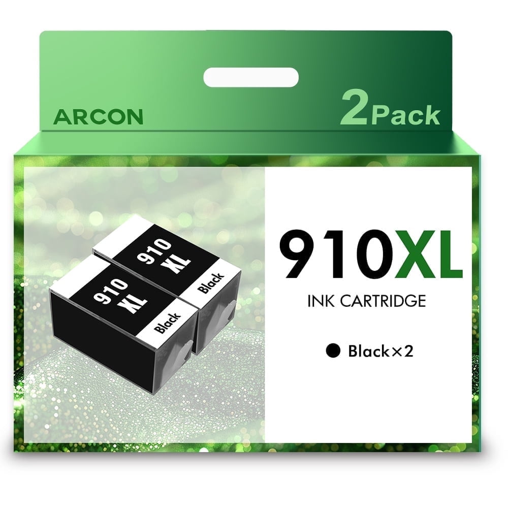 910XL Ink Cartridge Black Compatible for 910 910XL High Capactiy for OfficeJet Pro 8020 8024 8025 8028 8035 OfficeJet 8022 8010 8012 8014 8015 8018 Printer Ink Toner (Black, 2-Pack)