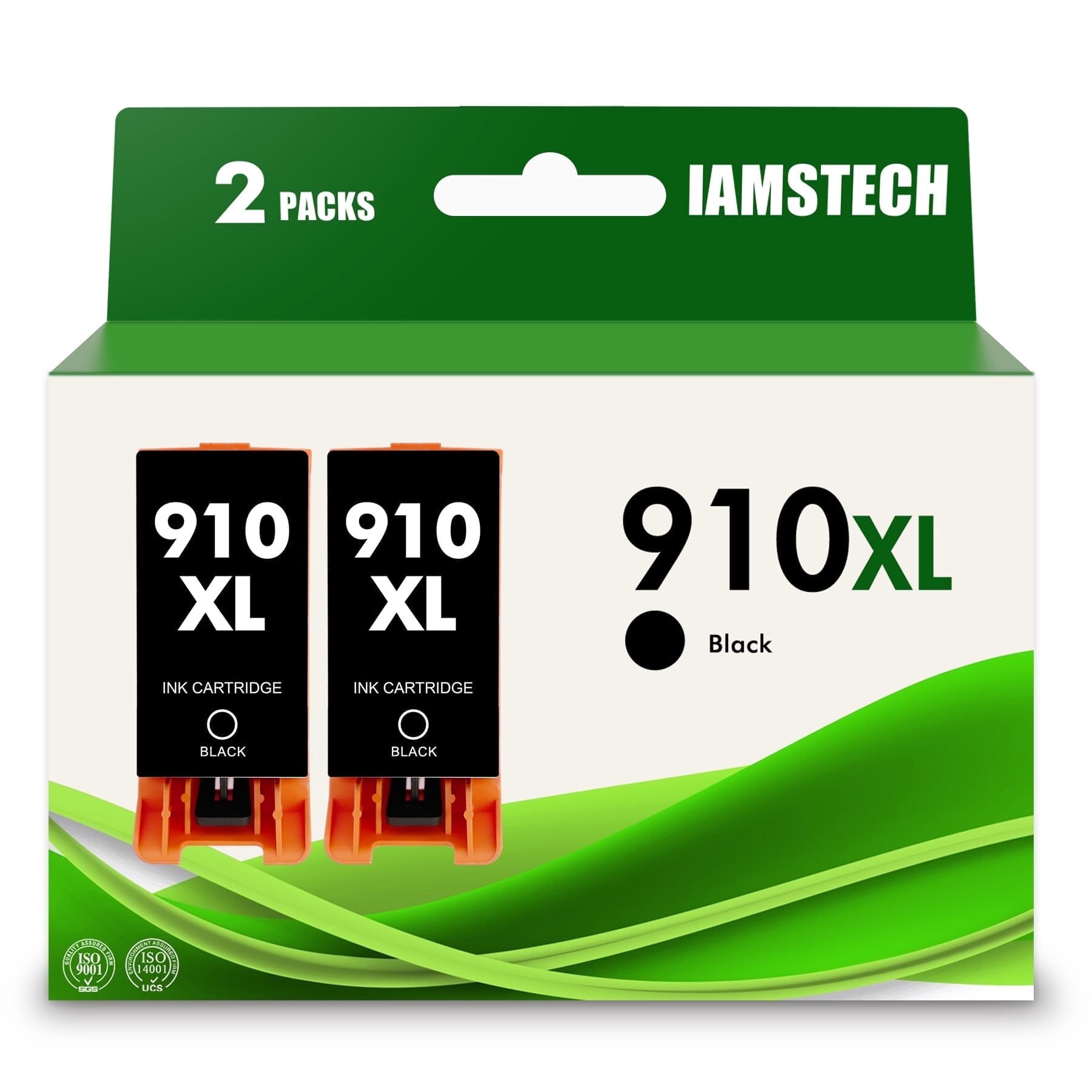 910XL Ink Cartridge Black Compatible for 910XL 910 for OfficeJet 8022 8010 8012 OfficeJet Pro 8035 8020 8028 Printer Ink High Capactiy,2-Pack