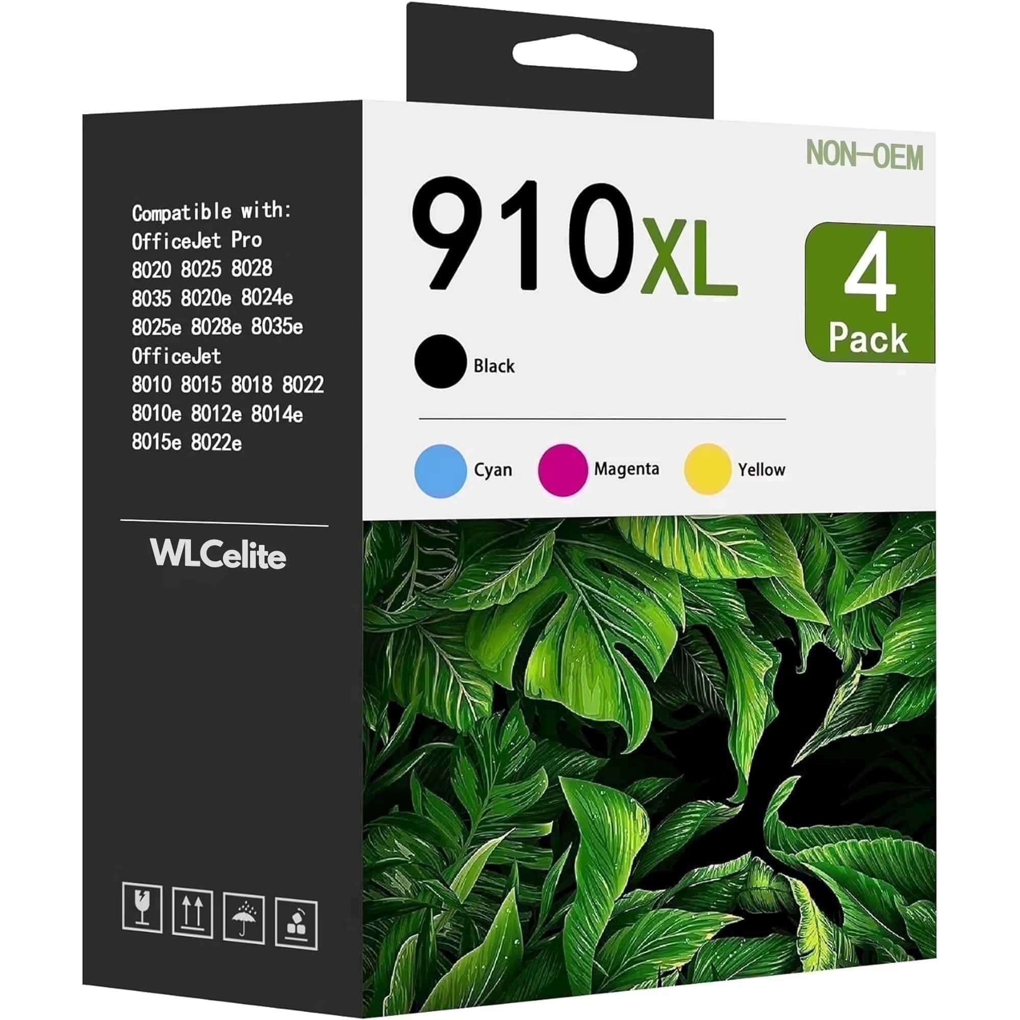 910XL Ink Cartridges Combo Pack Compatible for 910 XL Ink Cartridges for OfficeJet 8022e 8020 Pro 8015e 8028e Printers Ink 910 (4 Pack)